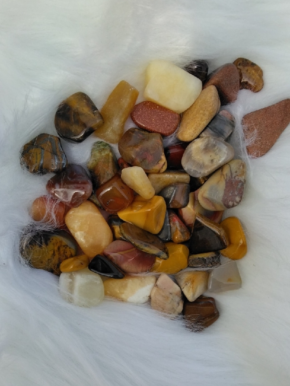 45 Yellow & Orange Sacral Chakra Healing-confidence Boosting Stone Set
